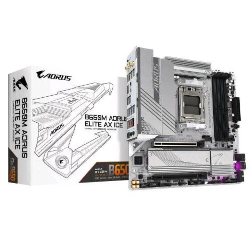 Gigabyte b650m aorus elite ax ice scheda madre amd b650 am5 micro atx