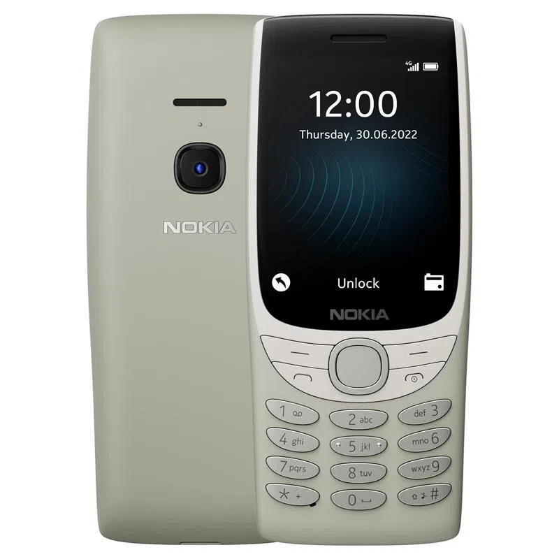Nokia 8210 dual sim 4g 2.8 a colori tastiera fisica radio ed mp3 fotocamera 4g lte grey