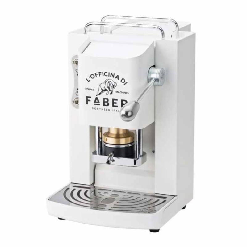 Faber Macchina da caffe` a cialde pro deluxe pure white cromato