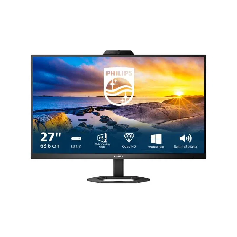 Philips monitor 27`` led ips 27e1n5600he - 00 2560x1440 qhd tempo di risposta 4 ms nero — 2