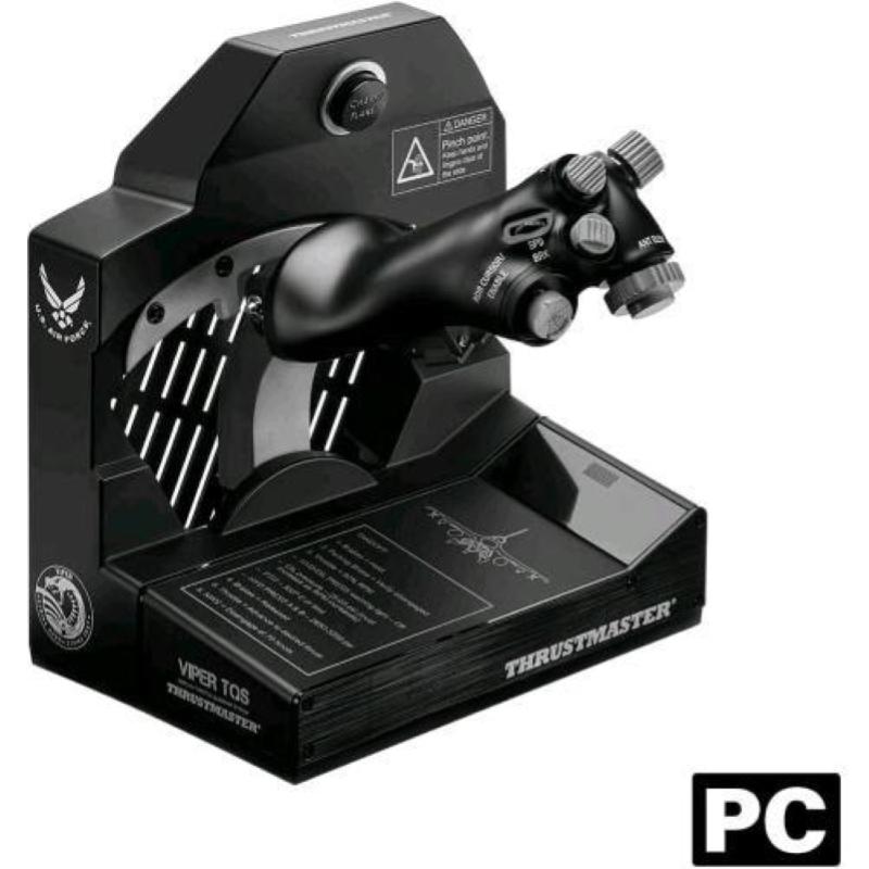 Thrustmaster viper tqs per pc, sistema quadrante manetta in metallo, precisione effetto hall, 21 pulsanti azione, 5 assi, iconiche funzioni chaff/flare, su licenza u.s. air force