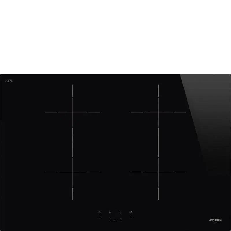 Smeg sib2741d piano cottura a induzione 4 fuochi 75 cm colore nero
