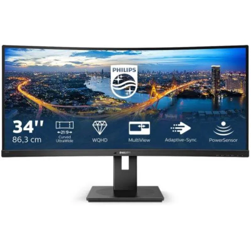 Philips b line 345b1c/00 34 led wqhd curvo monitor 3.400 x 1.440 — 2