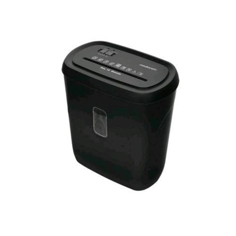 Mediacom md-d101 distruggidocumenti 10 fogli taglia frammento motore con funzione reverse nero