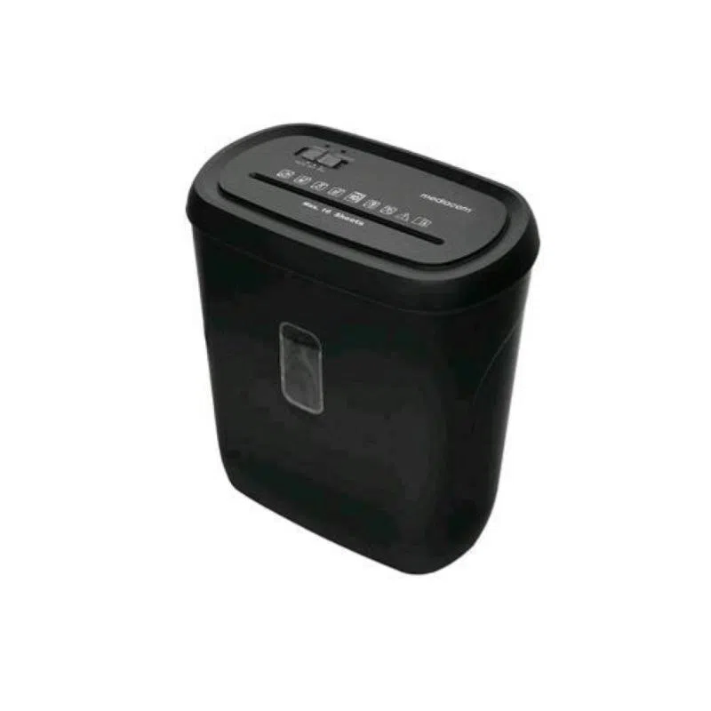 Mediacom md-d101 distruggidocumenti 10 fogli taglia frammento motore con funzione reverse nero