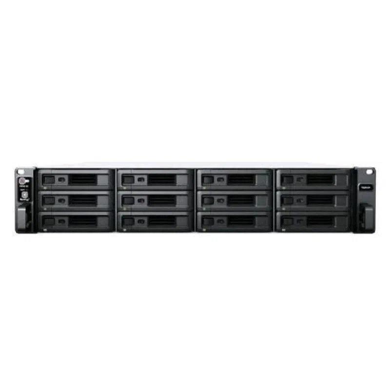Synology rackstation rs2423+ nas chassis rack 2u amd ryzen v1780b 3.35ghz ram 8gb-12 bay hdd/ssd 2.5/3.5-lan 10/100/1000/10000 mbps colore nero/grigio