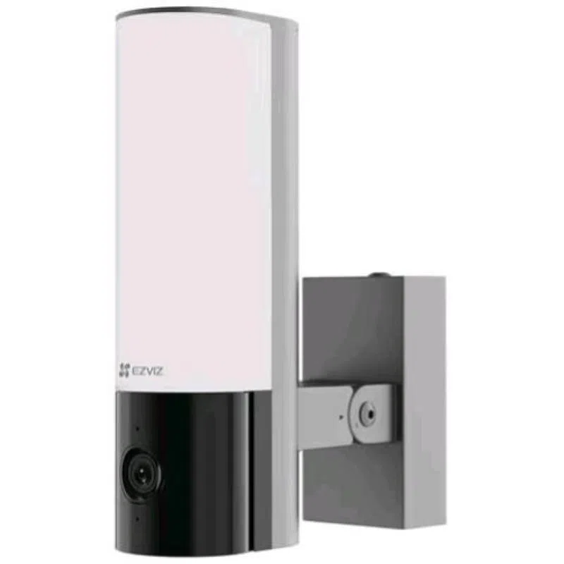 Ezviz el3 telecamera motorizzata da esterno a parete con luce led 3mpx con sirena interna sembra una normale lampada da giardino wi-fi dual band ip65 rilevamento umano, rilevamento del veicolo, riconoscimento della targa del veicolo. — 2