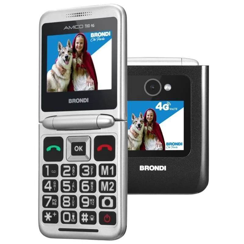 Brondi amico tuo 4g cellulare a conchiglia — 2