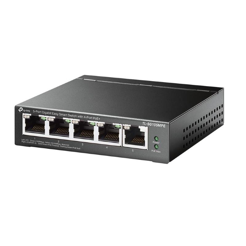 5-port gigabit easy smart switch with 4-port poe+