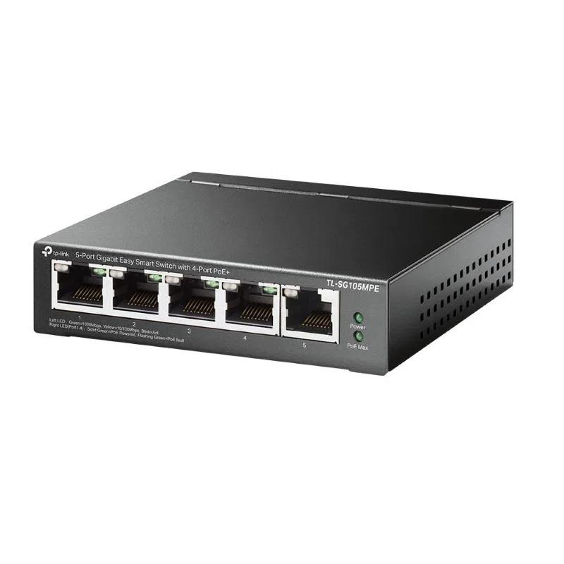 5-port gigabit easy smart switch with 4-port poe+