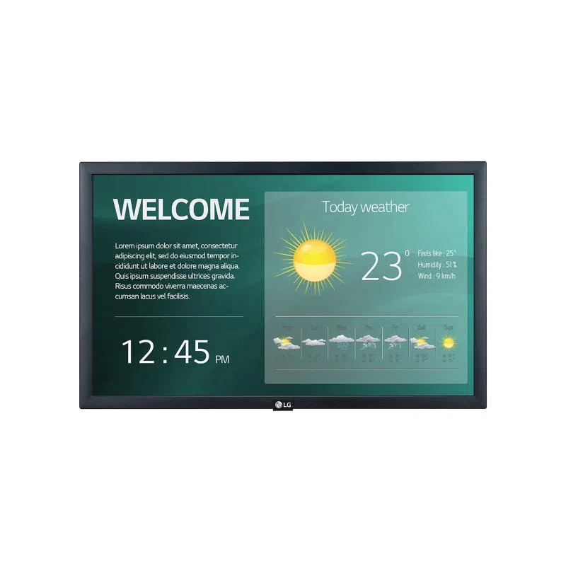 Lg 22sm3g-b visualizzatore di messaggi 21.5`` ips full hd pannello piatto per segnaletica digitale nero processore integrato