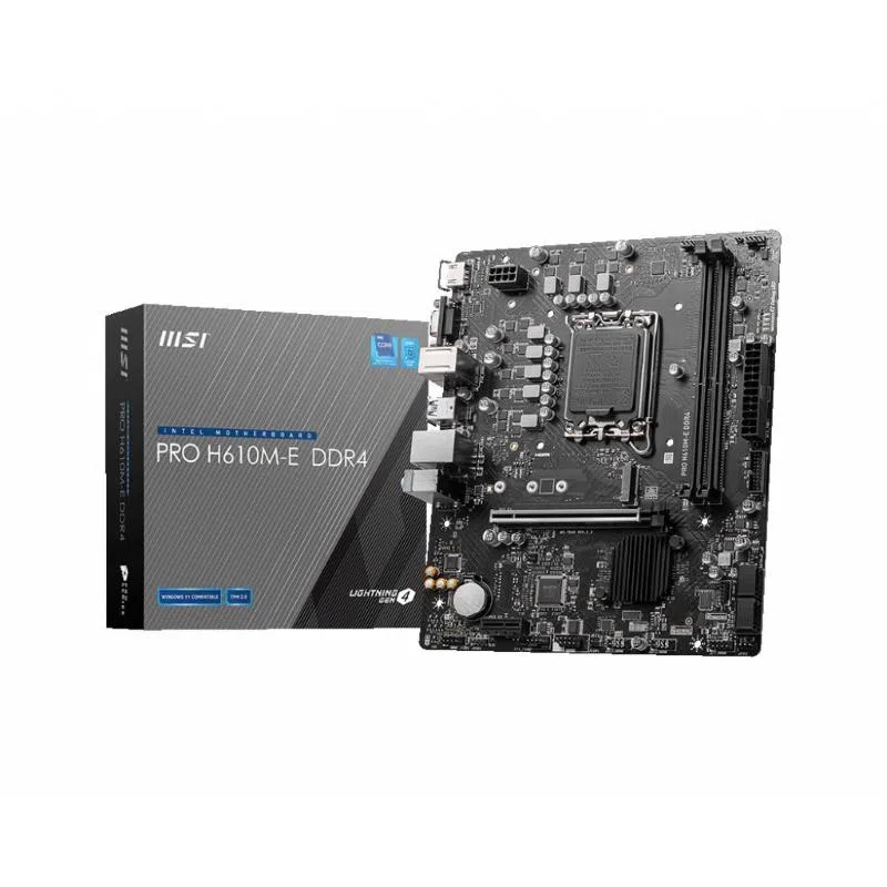 Msi pro h610m-e ddr4 scheda madre intel h610 lga 1700 micro atx — 2