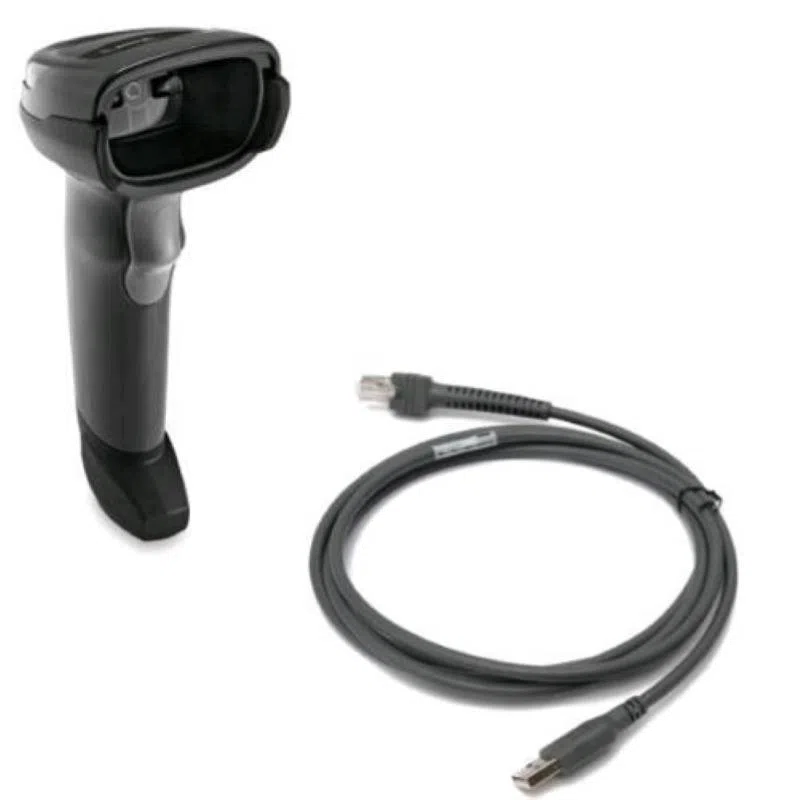 Zebra ds4608-sr lettore di codici a barre portatile 1d/2d led usb kit scanner + cavo usb nero