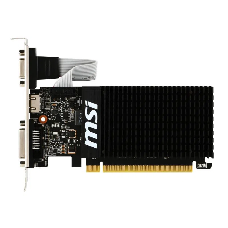 Msi geforce gt710 2gd3h lp scheda grafica, 2 gb gddr3, pci express 2.0, hdmi + dl-dvi-d, nero — 2