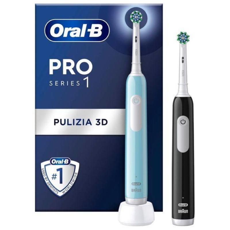 Braun oral-b spazzolino elettrico ricaricabile pro series 1 confezione da due