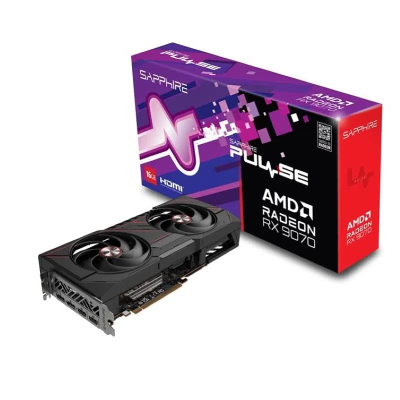 Sapphire radeon rx 9070 pulse gaming 16gb gddr6 dual fan pci express x16 5.0