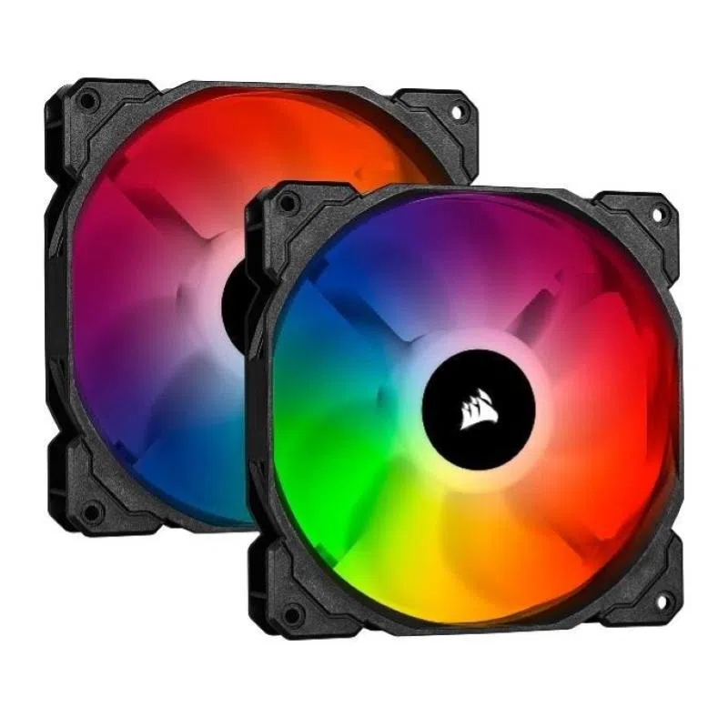 Ventola per case icue sp140 140x140 rgb pro led (co-9050096-ww) dual pack nero — 2