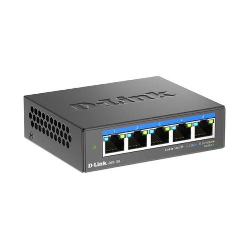 D-link dms-105 switch 5 porte non gestito 5 x 10/100/1000/2.5g desktop