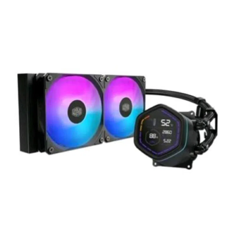 Cooler master ml core nex digital 240 black argb dissipatore per cpu a liquido due ventole 120mm display led lga1851-1700-1200 am5-am4 nero — 2