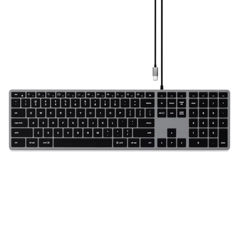 Satechi tastiera slim usb-c w3 - space gray - ita x apple