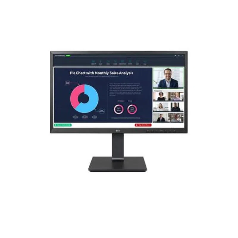 Lg monitor 23,8 led ips 16:9 fhd 5ms 250 cdm, pivot, webcam, usb-c hub, dp/hdmi, multimediale