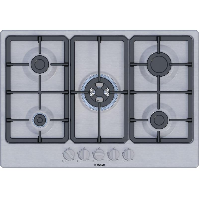 Bosch PIANO GAS PGQ7B5K90 5F 75CM INOX 4242005473670