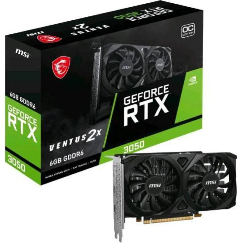 Msi geforce rtx 3050 ventus 2x e 6g oc 6gb gdrr6 dual fan — 2