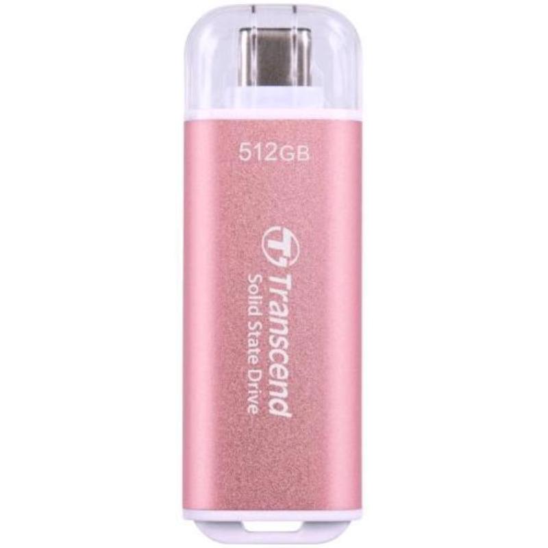 Transcend esd300p ssd esterno 512gb usb-c 3.2 gen 2x1 rose pink