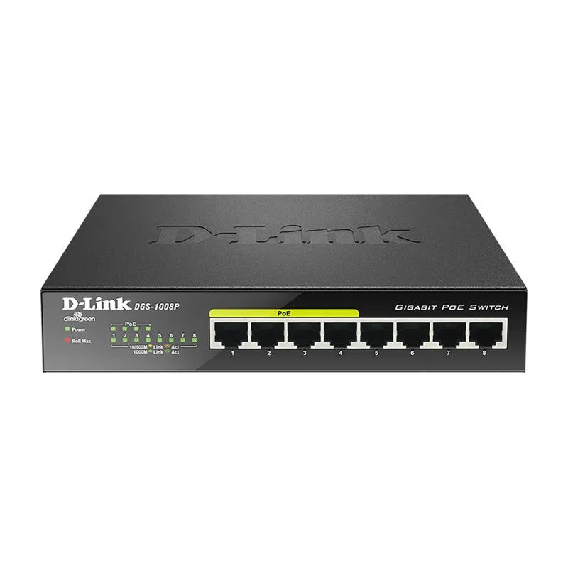 D-link dgs-1008p switch 8 lan 10/100/1.000mbps — 2