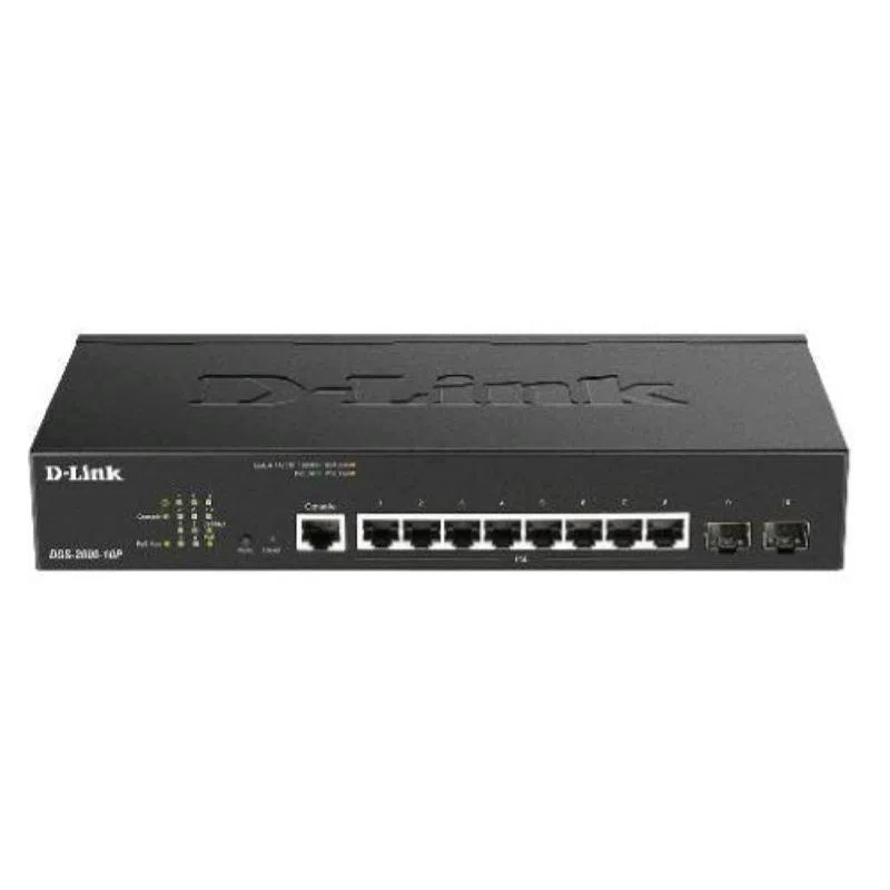 D-link dgs-2000-10p switch 8 porte poe gestito l2 l3 gigabit ethernet 10/100/1000 2 sfp nero — 2