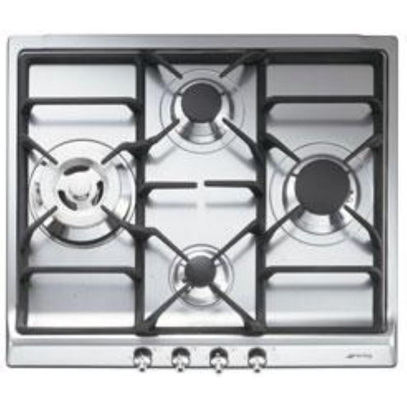 Smeg Piano Cottura Incasso Gas 4 Zone 60cm Inox Ser60sgh3 8017709105235
