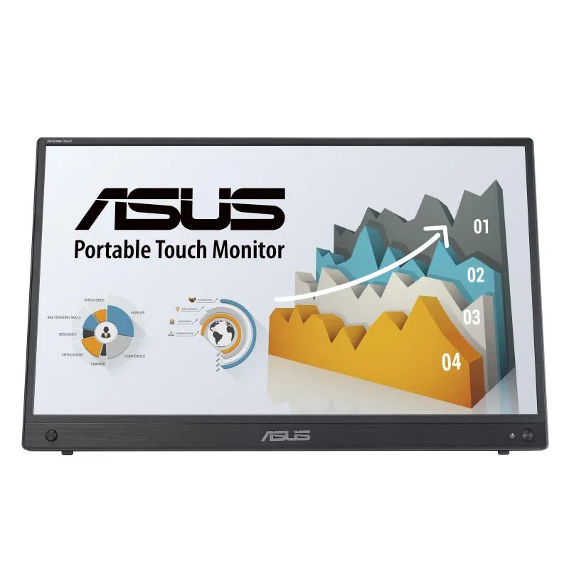 Monitor asus led 15.6 wide zenscreen touch mb16aht ips 1920x1080 5ms 250cd/m² 700:1 2x1w mm hdmi usb-c