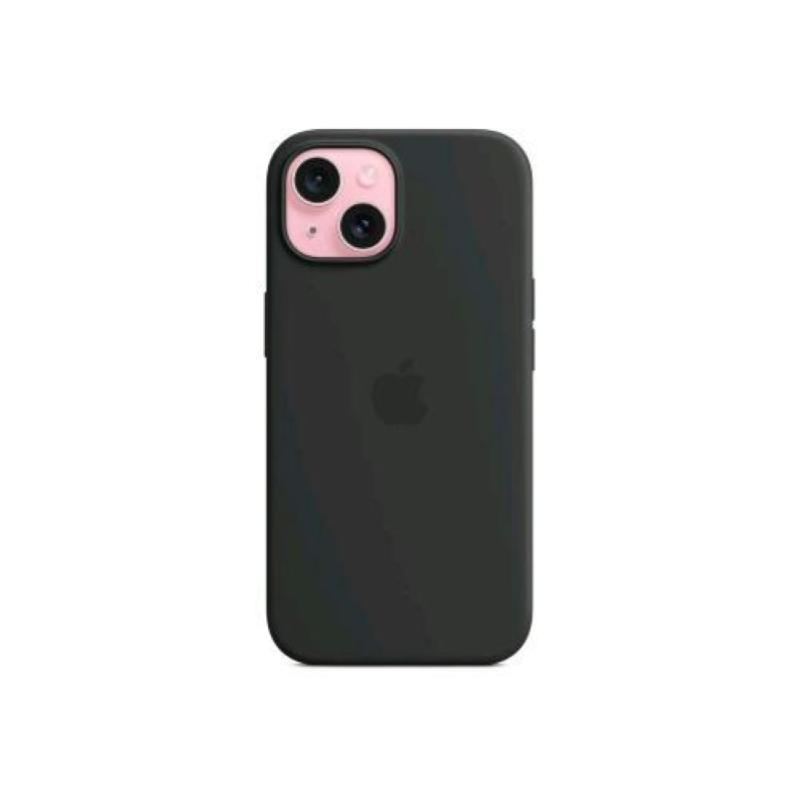 Apple iphone 15 custodia magsafe in silicone nero