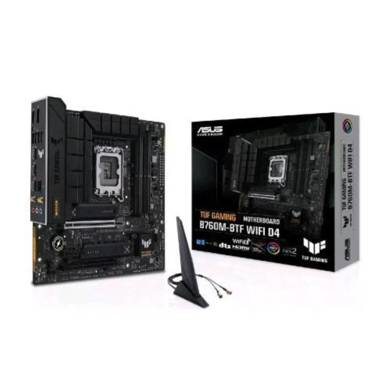 Asus tuf gaming b760m-btf wifi d4 scheda madre matx lga1700 wi-fi 6 dual pc4-42666u/ddr4-5333 1xdisplayport 1xhdmi 1xpcie 5.0x16 1xpcie4.0x16 — 2