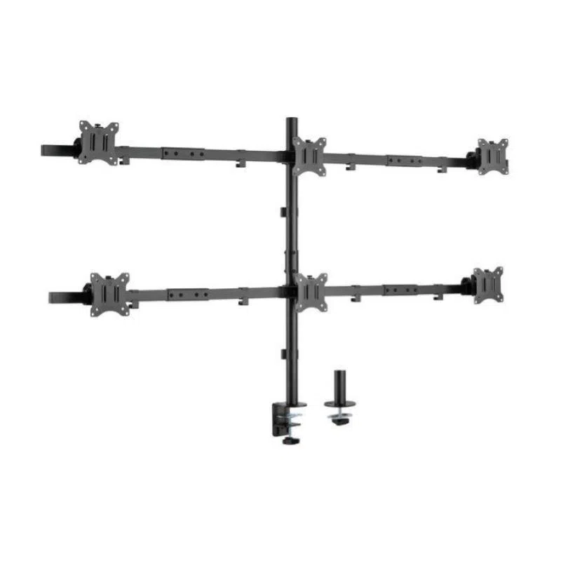 Conceptronic supporto da tavolo per 6 monitor 32`` nero scrivania