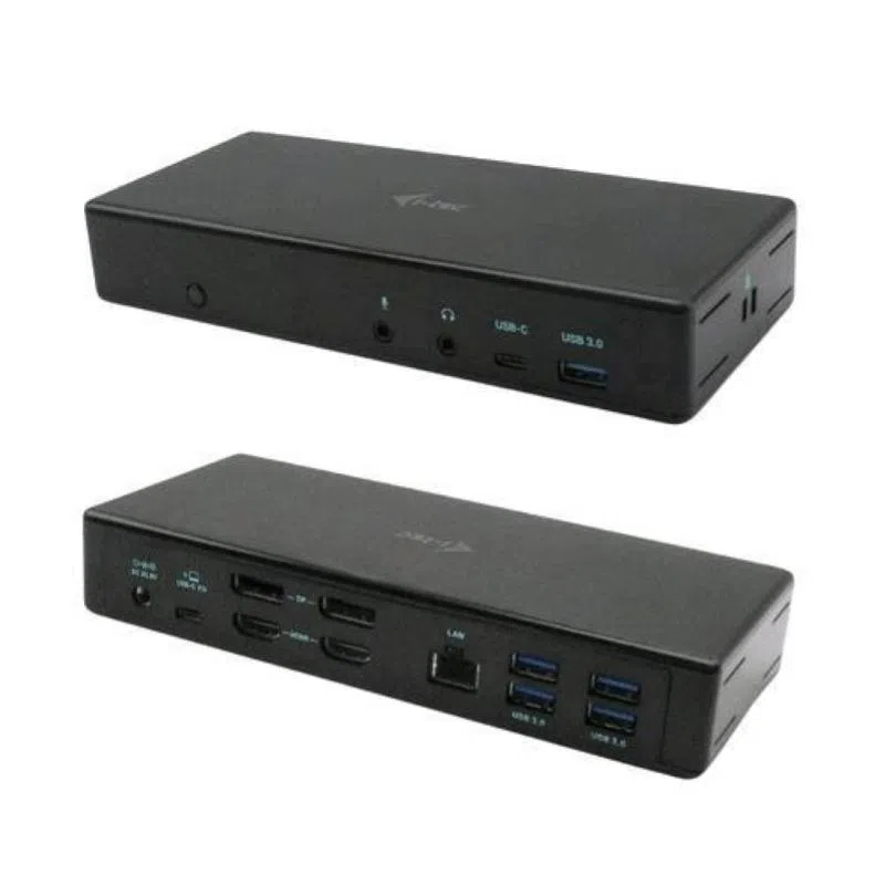 I-tec docking station usb-c quattro display con power delivery 85w 2xdisplayport 2xhdmi 5xusb-a 3.0 1xusb-c glan ethernet black