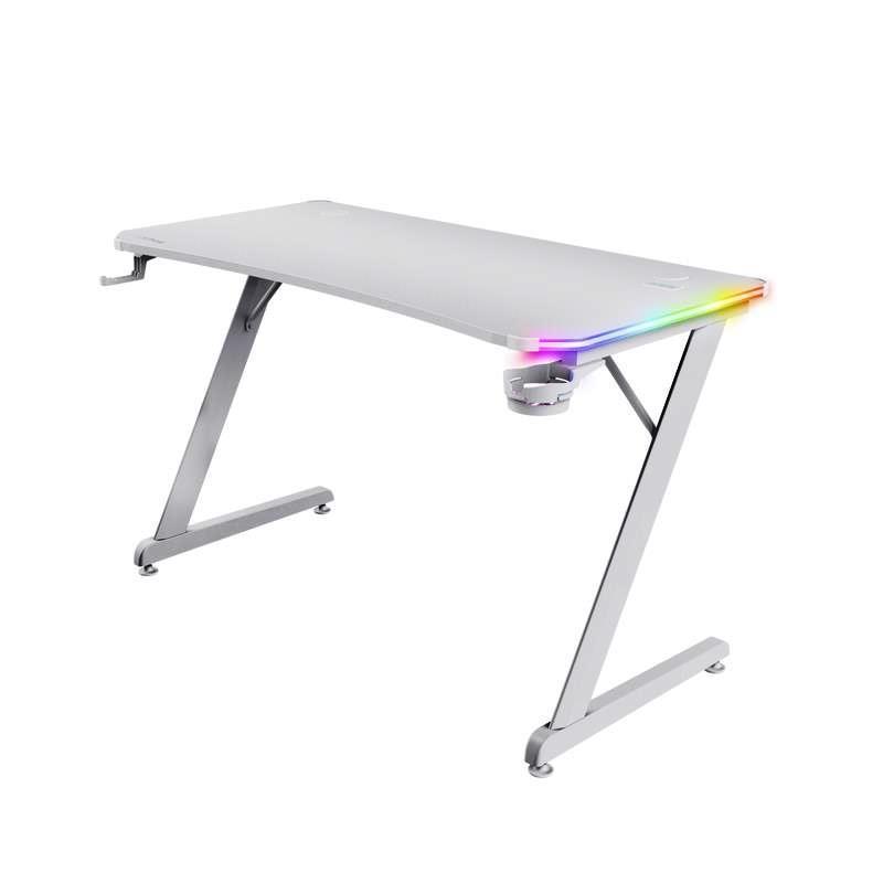 Trust gxt 709w luminus scrivania gaming bianco