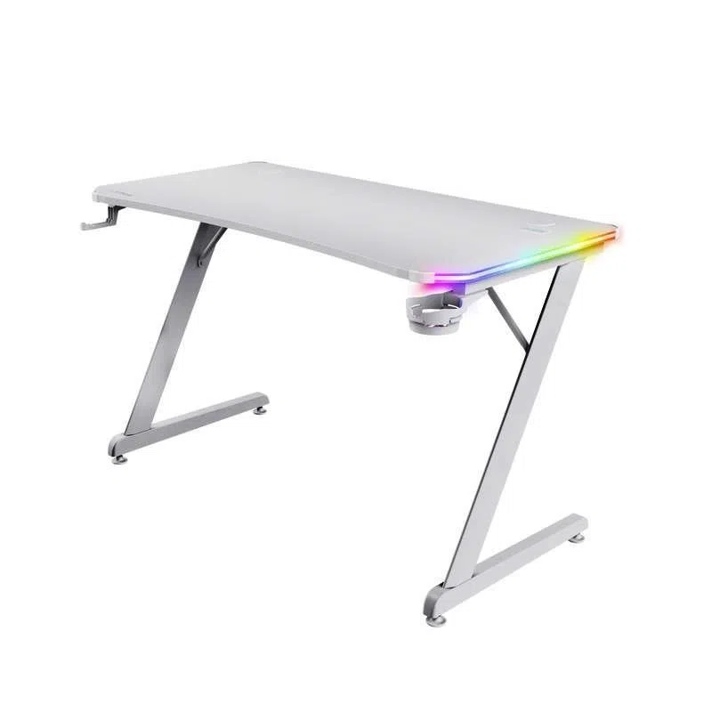 Trust gxt 709w luminus scrivania gaming bianco