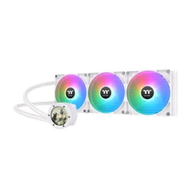 Thermaltake th280 v2 ultra ex argb sync all in one liquid cooler triple fan 3 x 140mm snow edition bianco