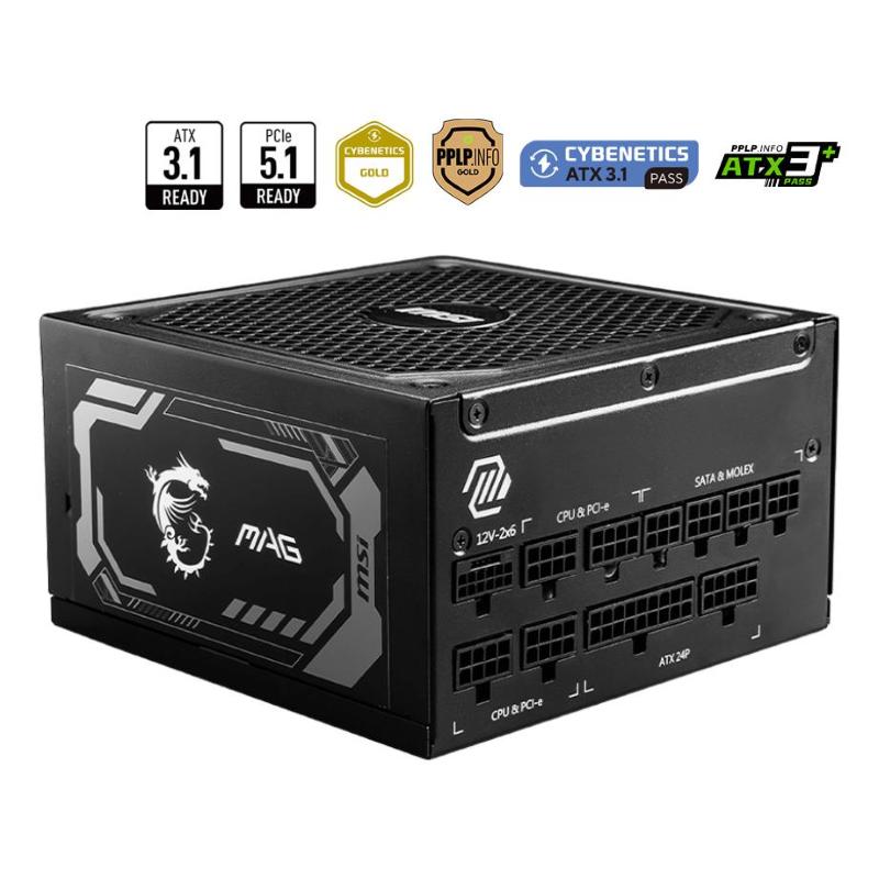 Msi alimentatore mag, eu, 1250w, fully-modular, 80 plus gold, 7a garanzia — 2
