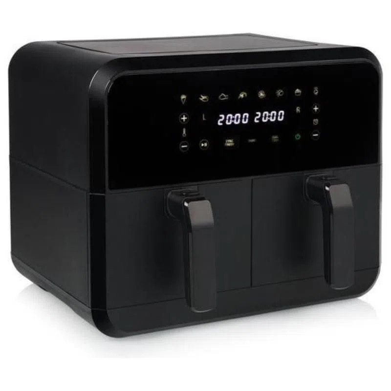 Princess 182068 double basket airfryer - friggitrice ad aria 8 l, 2400 w, 8 programmi preimpostati, display led, tecnologia a doppio cestello, nero