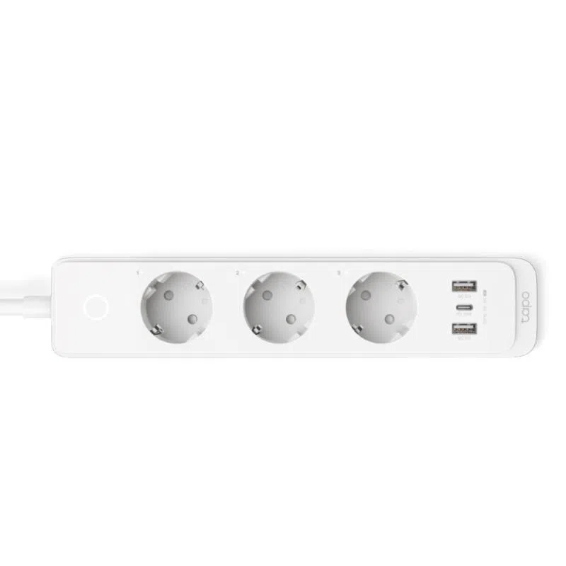 Tp-link tapo p300 multipresa smart wi-fi - gestisci separatamente le 3 prese intelligenti tramite app tapo o comandi vocali caricatore usb integrato bianco