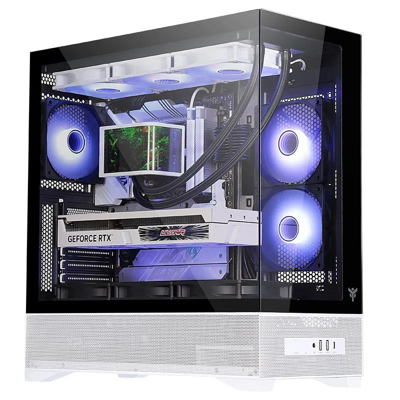 Case itek m.tower showbui 37wb - gaming tower, atx, 3x12cm argb fan, type-c, 2xusb3.0, side & front panel temp, - itgcasb37wb — 2