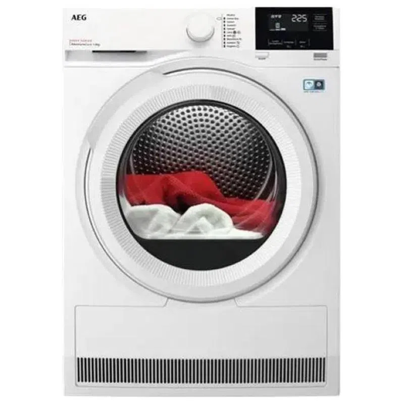 Aeg tr8g83gw serie 8000 absolutecare asciugatrice a pompa di calore a+++ 8 kg con motore inverter e cesto protex xxl