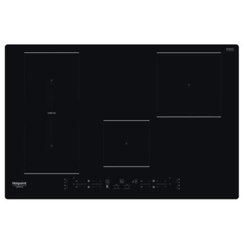 Hotpoint hb 0577b ne - piano cottura induzione, 77 cm, 4 zone, funzione combi duo, active cook, controlli touch, nero