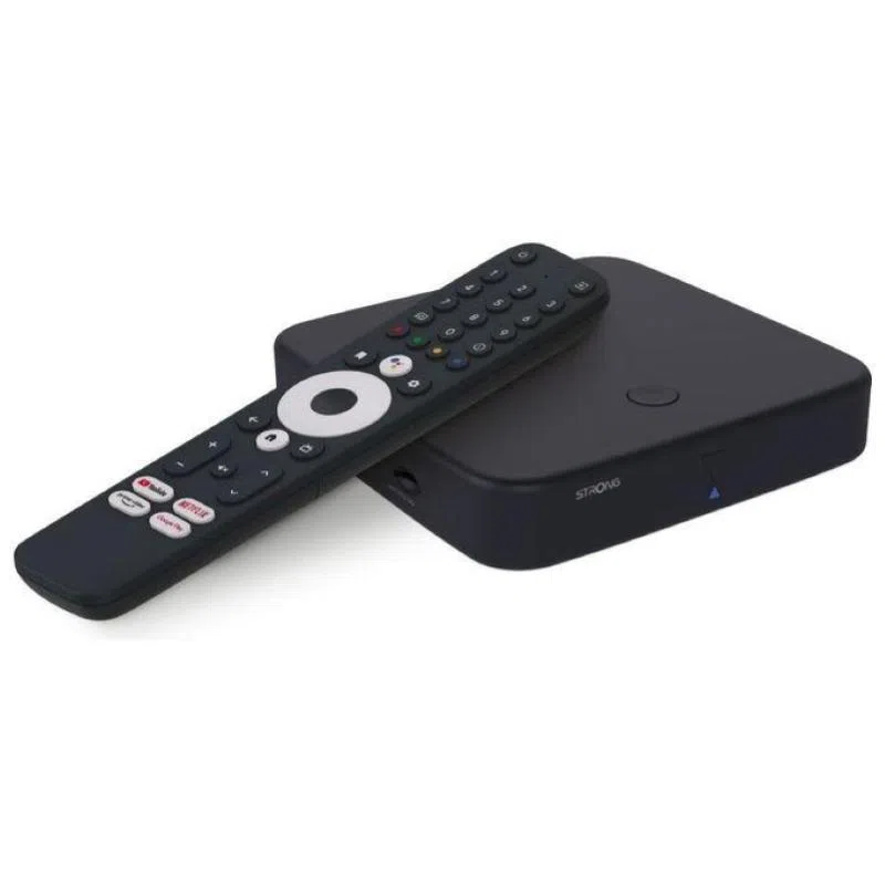 Strong srt420 4k uhd 2 in 1 smart tv box android e decoder dvb-t2 hevc265 per vedere i tuoi programmi preferiti netflix dazn prime video