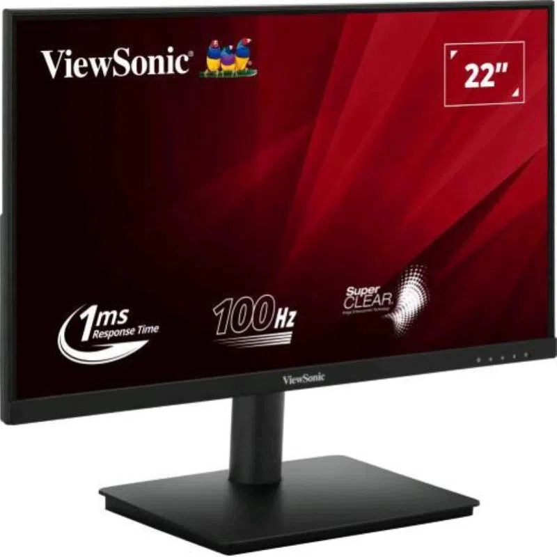 Viewsonic va220-h 22 led full hd va 16:9 250 cd/mq contrasto 4000:1 100hz 1 ms flicker-free 1 x hdmi 1 x vga nero