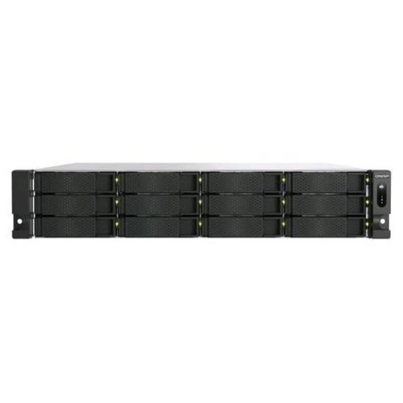 Qnap ts-h1277axu-rp nas chassis rack 2u amd ryzen 7 7000 5.3ghz ram 32gb-12 bay hdd/ssd sata ii/iii 2.5/3.5 2 slot sfp+ 6 porte lan rj-45 black