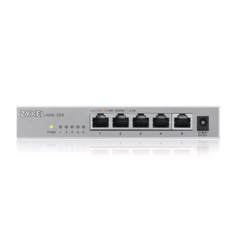 Zyxel xmg-105-zz0101f switch non gestito 5 porte 2.5g ethernet (100/1000/2500) 1 porta 10gbe sfp desktop grigio — 2