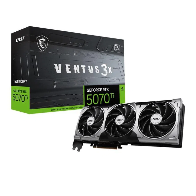 Msi vga geforce rtx 5070 ti, rtx 5070 ti 16g shadow 3x oc, 16gb gddr7, hdmi/dp*3, triple fan/oc, bul